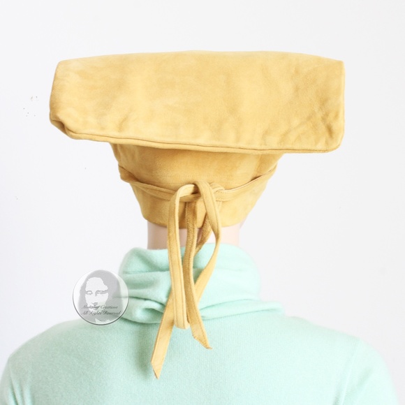 Bonnie Cashin for Sills Bag Hat Suede Leather Accessory Rare Vintage 60s Mod OS main image 9